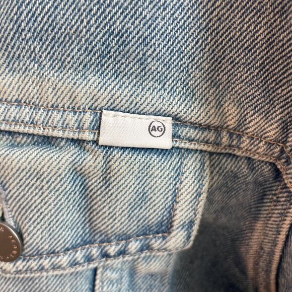 Ag Womens Collarless Cropped Denim Jacket | Women’s Size Small - Picture 3 of 4